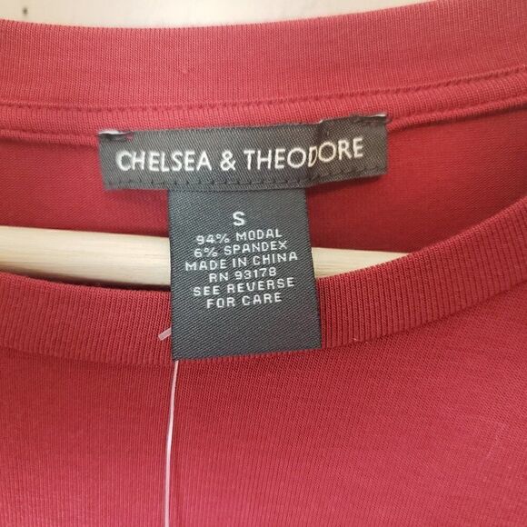 Chelsea & Theodore Long Sleeve Top Modal S NEW - Picture 4 of 6